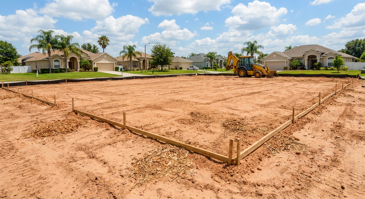 After — professionally cleared residential lot ready to build